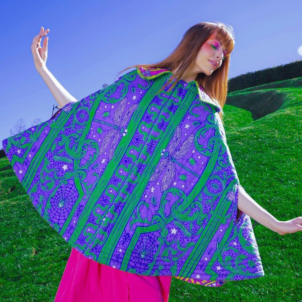 Super cute quilted reversible poncho